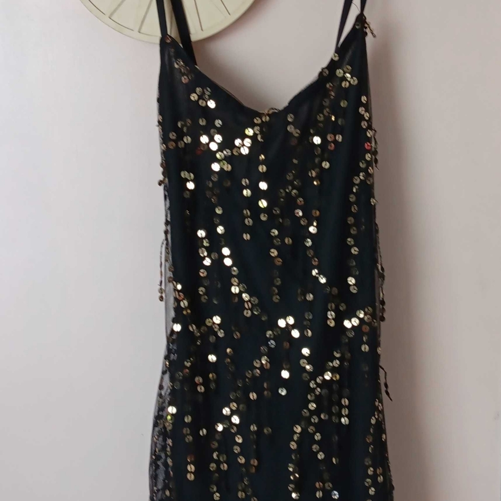 Sequin Black Mini Dress